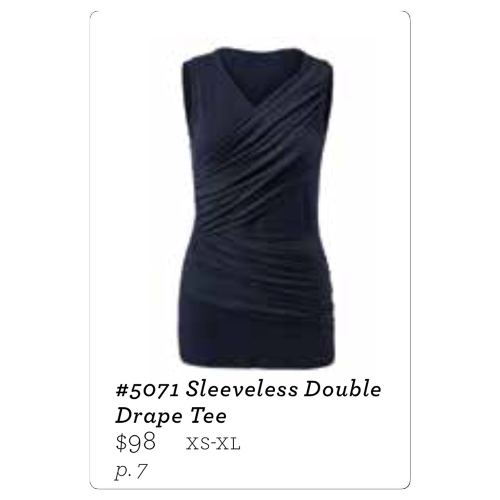 CAbi sleeveless double drape tee (Style #5071) - Picture 3 of 6